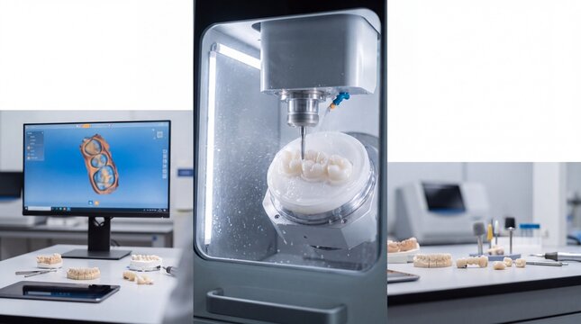 High-Precision 5-Axis Dental Laboratory Milling Machine Carvin...
