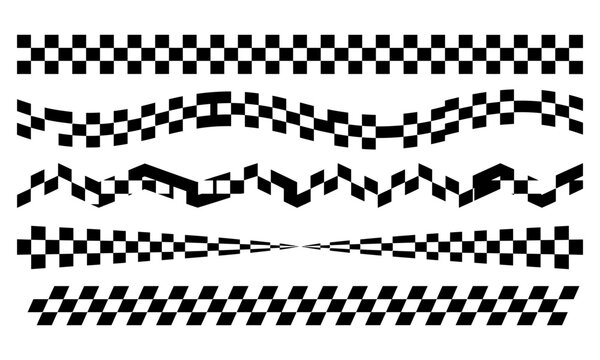 Checkered flags for racing and motorsport designs