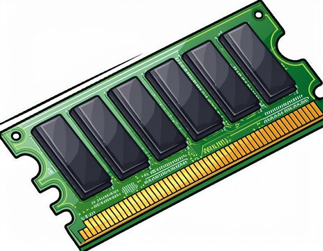 ram memory isolated on white background