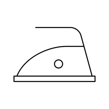 Iron One Dot Low Heat Temperature Laundry Vector Line Icon