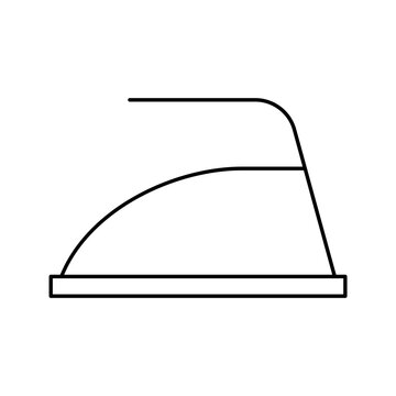 Basic Iron Press Appliance Laundry Vector Line Icon
