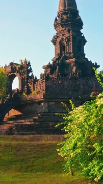 Bajra Sandhi Monumen Taman Mumbul monument independence Bali, Indonesia 4K
