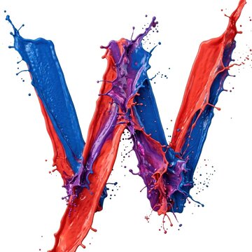 W paint splash