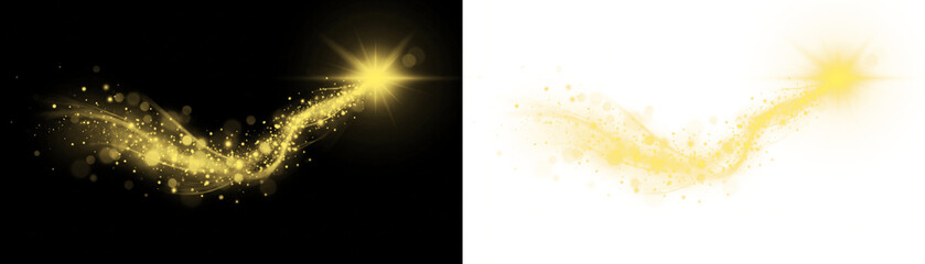 Golden Magic Dust Comet Tail Swirl © Shamoli