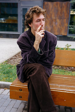 Creative professional taking a break in urban space