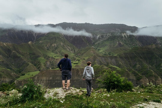 Exploring Breathtaking Mountains Beneath a Cloudy Sky