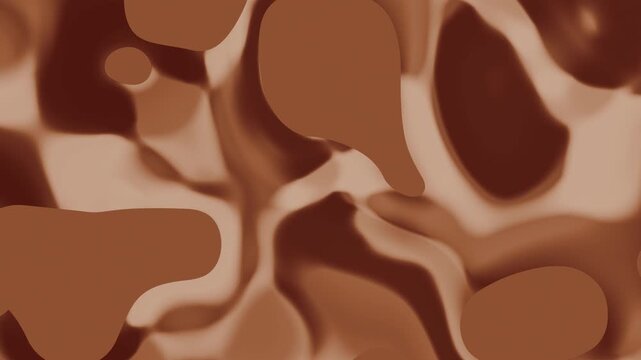 Soft Cream And Mocha Abstract Liquid Motion Background For Elegant Marketing Projects