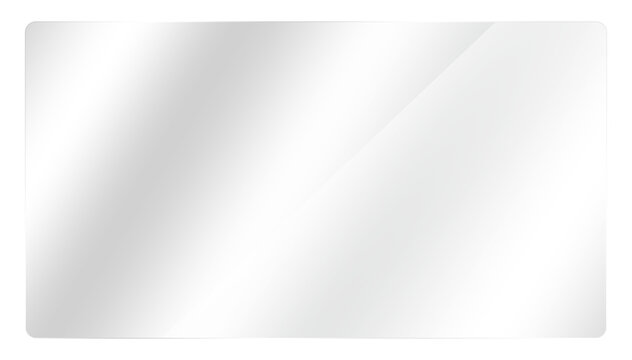 Glossy reflective panel screen monitor cutout on transparent backgrounds illustration png