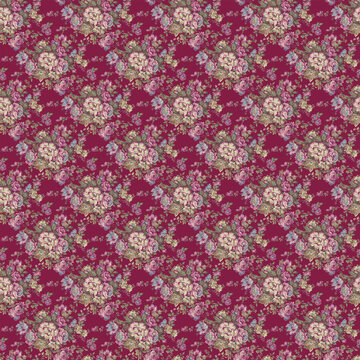 red fabric texture with floral pattern