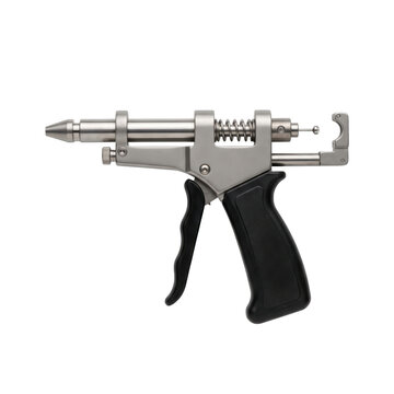 Veterinary syringe gun for animal injections and medication delivery