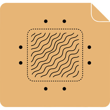 Adhesive bandage aid flat illustration