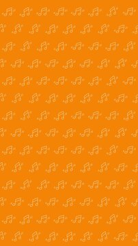 手書き音符の楽しいループアニメーション背景