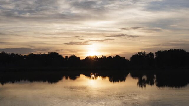 Sunrise Reflections on Colorado Pond Timelapse