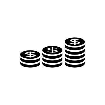 dollar coin stacks grow