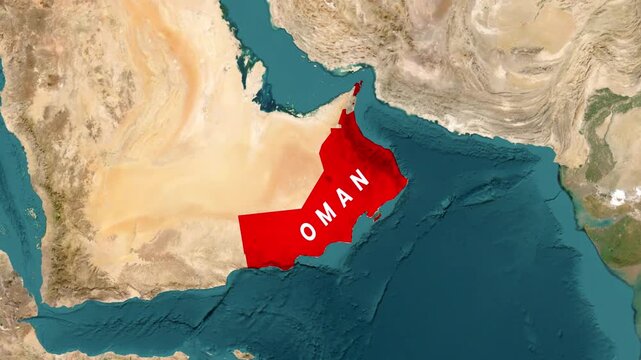 Oman Map Animation | Middle East Country Map, Geography and Location