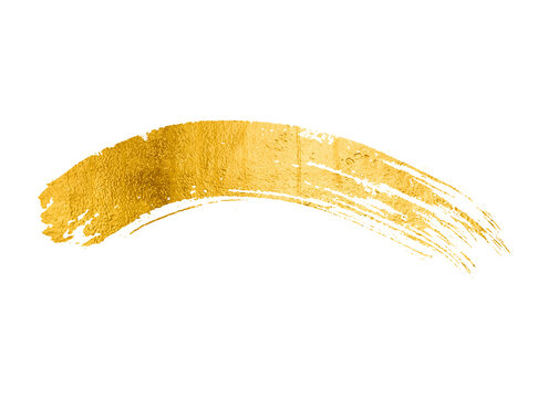 Golden Brush stroke. Gold vector paint stroke