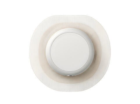 continuous glucose monitor cgm sensor patch device isolated on transparent background