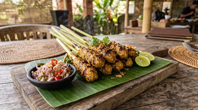 Authentic Balinese Sate Lilit with Aromatic Indonesian Spices