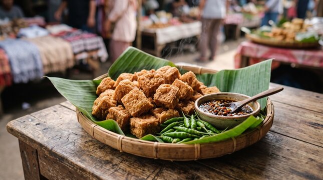 Authentic Indonesian Tahu Sumedang Crispy Fried Tofu