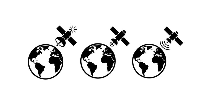 Global Satellite Communication Network with Earth and Satellites