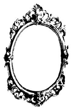 glass mirror frame vintage