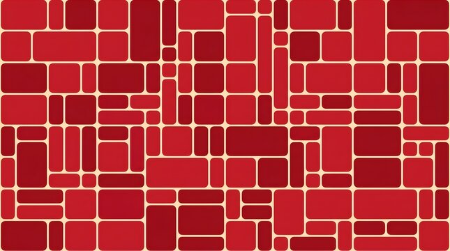 Red rectangular tile pattern background with rounded corners and grid