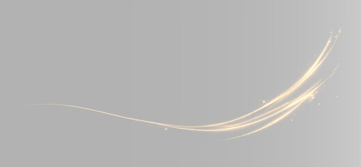 Golden wave with delicate parallel curves and smooth glowing lines forming an elegant flowing ornament with a luxurious appearance © Alehandro