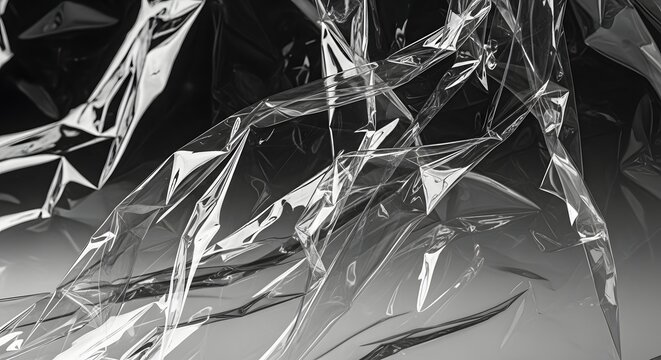 Clear transparent plastic film textures.