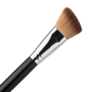 Black makeup brush with fluffy bristles