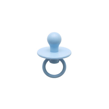 Light Blue Baby Pacifier Soother Isolated on White Background.