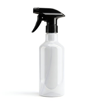 Empty black spray bottle with trigger nozzle