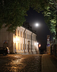 Sandomierz, Polska, swietokrzyskie,  noc, miasto, stare miasto, zamek, pałac, architektura, budynki © dulak