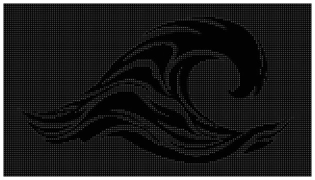 Ocean wave icon dotted pattern for aquatic design.