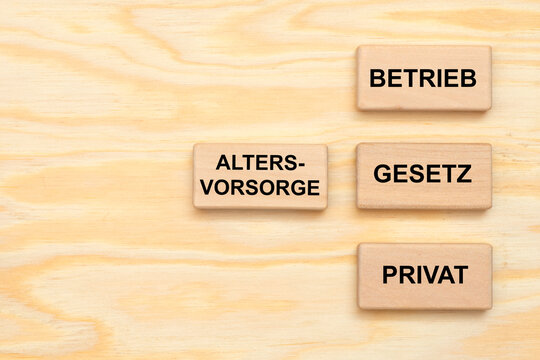 Die drei S&auml;ulen der Altersvorsorge mit gestzlicher Rente. Betriebsrente und privatem Kapital