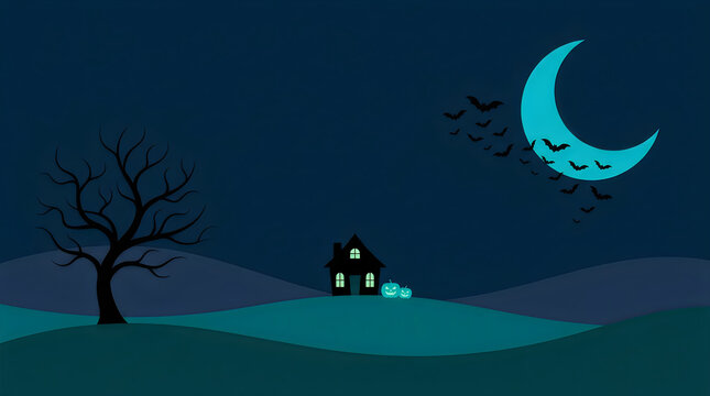 A beautiful digital illustration depicts princess luna gracefully standing in a shadowy dark landscape beneath a glowing crescent moon