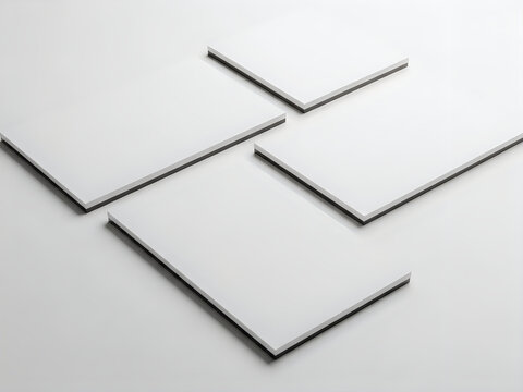 Minimalist metal angle brackets arrangement