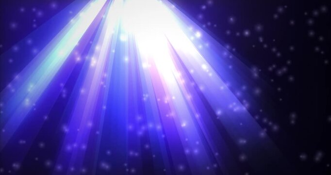 Animated Light Burst with Sparkling Particles, Transitioning From Blue to White, Creating a Magical, Ethereal Effect