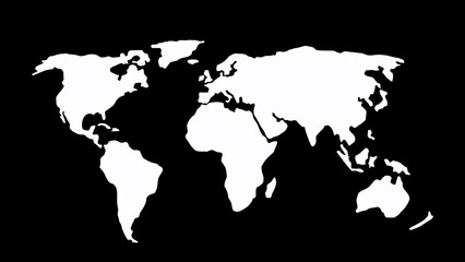 map of world on black background ©  bismillah stock