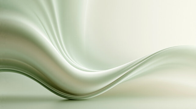 Abstract Mint Green Silk Wave Background for Design