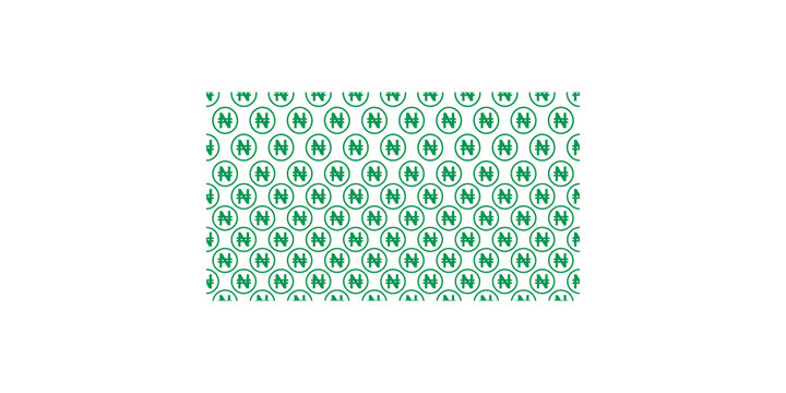 Pattern of Nigerian Naira currency symbols for financial investment backgrounds.