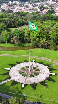 Tingui Park In Curitiba Parana Brazil. Bird Eye View Of Stunning Iconic Recreational Park Of The City. Landmark Town. Cities Of The World Landscape. Curitiba Parana.