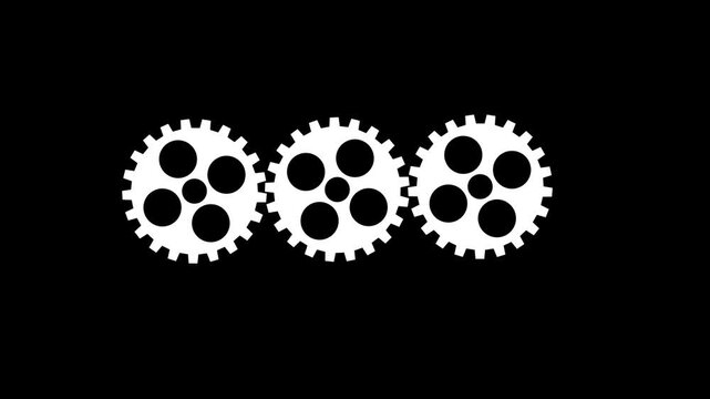 4k gear icon animation