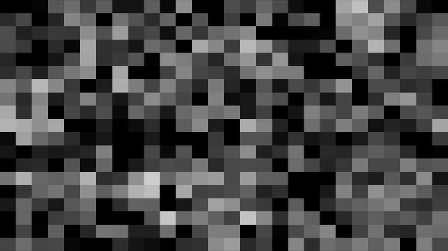 Mosaic blur pattern is ideal as background animation. white gray abstract mosaic blurred background animation. Pixel censored with mosaic pattern animation. square mosaic motion movement background.