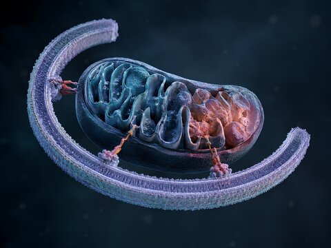 Mitophagy of damaged mitochondrion by autophagosome