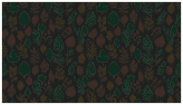 Organic foliage pattern pixelated forest mood art.