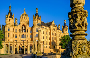 Obraz premium historic buildings at the old town of Schwerin - Germany