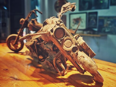 dusty miniature motorcycle