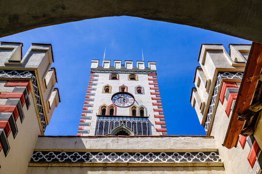 historic buildings at the old town of landsberg am lech - bavaria