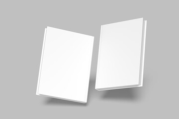 Fototapeta premium Realistic Book Cover Mockup Design Blank 