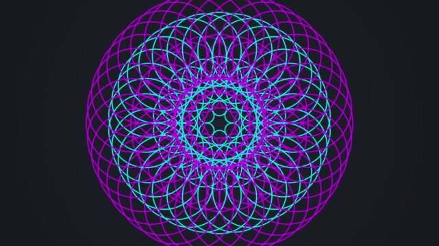 Abstract Sacred Geometry Mandala Seamless Loop Animation